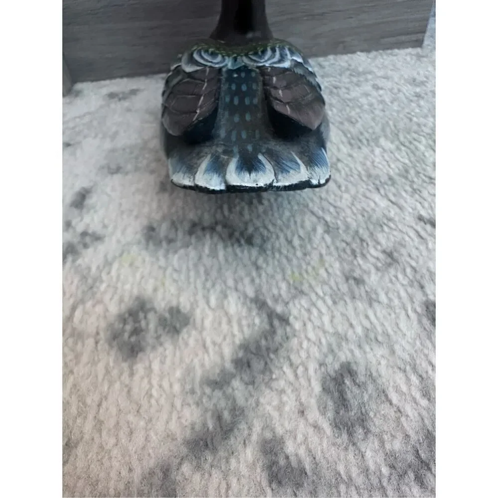Vintage Handpainted Wooden Carbed Decoy Decor